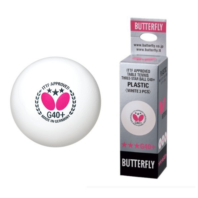 3 x Butterfly 3-Star G40+ Ball